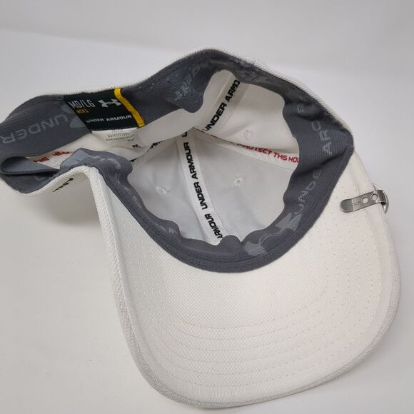 Under Armour Fitted Hat White M/L 6 Panel Banff Springs Golf Course - Picture 6 of 9